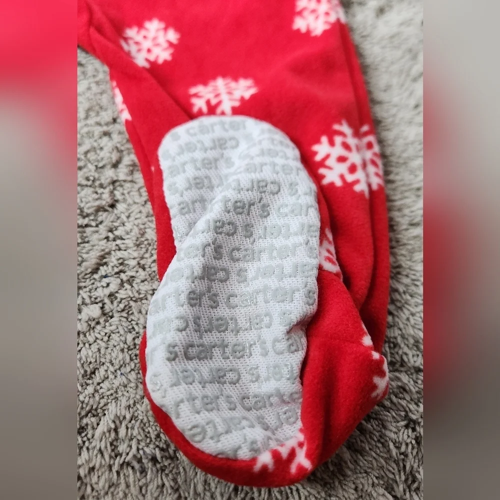 Carter's Just One You Toddler Long Sleeve Christmas Fleece Footed Pajama 18M